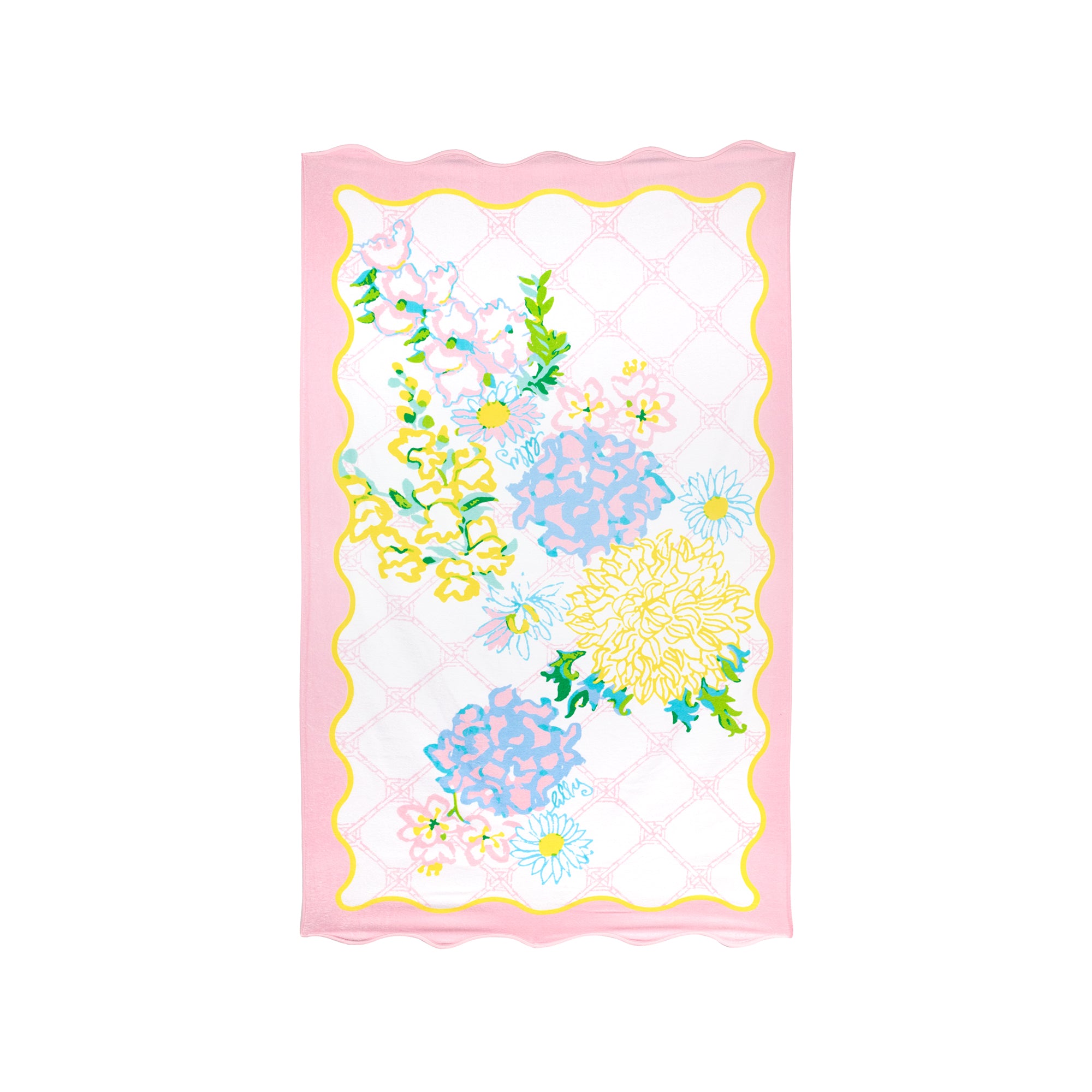 Scalloped Beach Towel Lilly Garden Home
