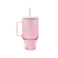Glass Tumbler with Straw Lilly Garden Home
