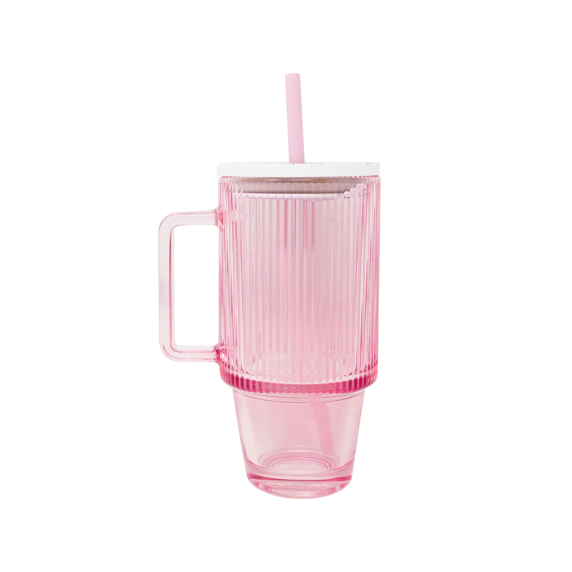 Glass Tumbler with Straw Lilly Garden Home