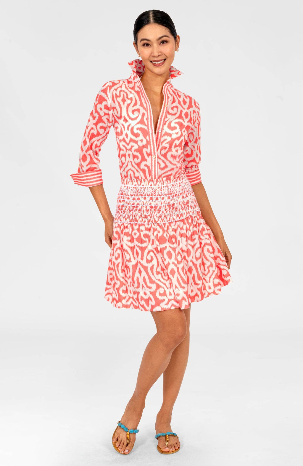 Smocked Skirt - Arabesque: Melon