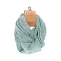 Solid Cable Knit Infinity Scarf   Sage