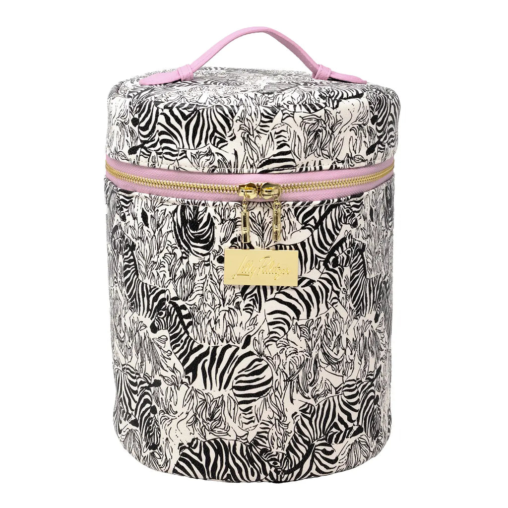 Barrel Train Case, Zebra