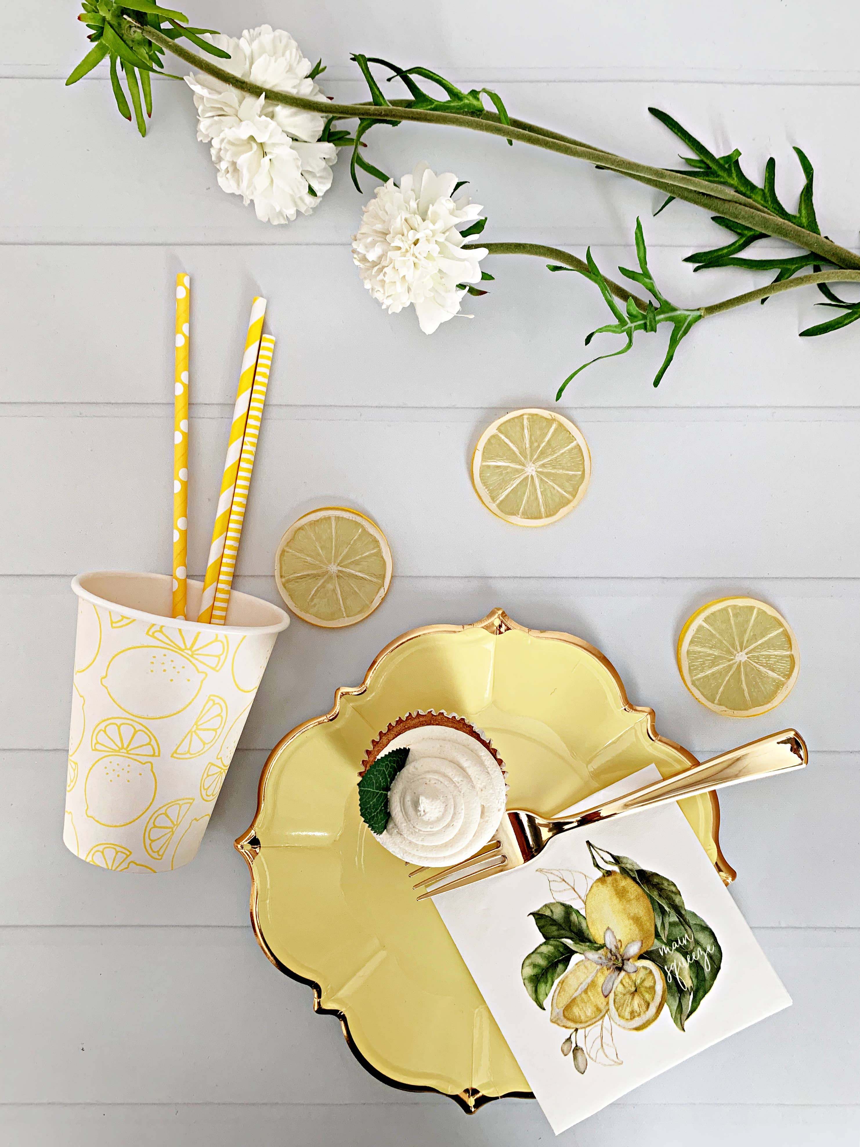 Amalfi Main Squeeze Lemons Cocktail Napkins | Set of 16