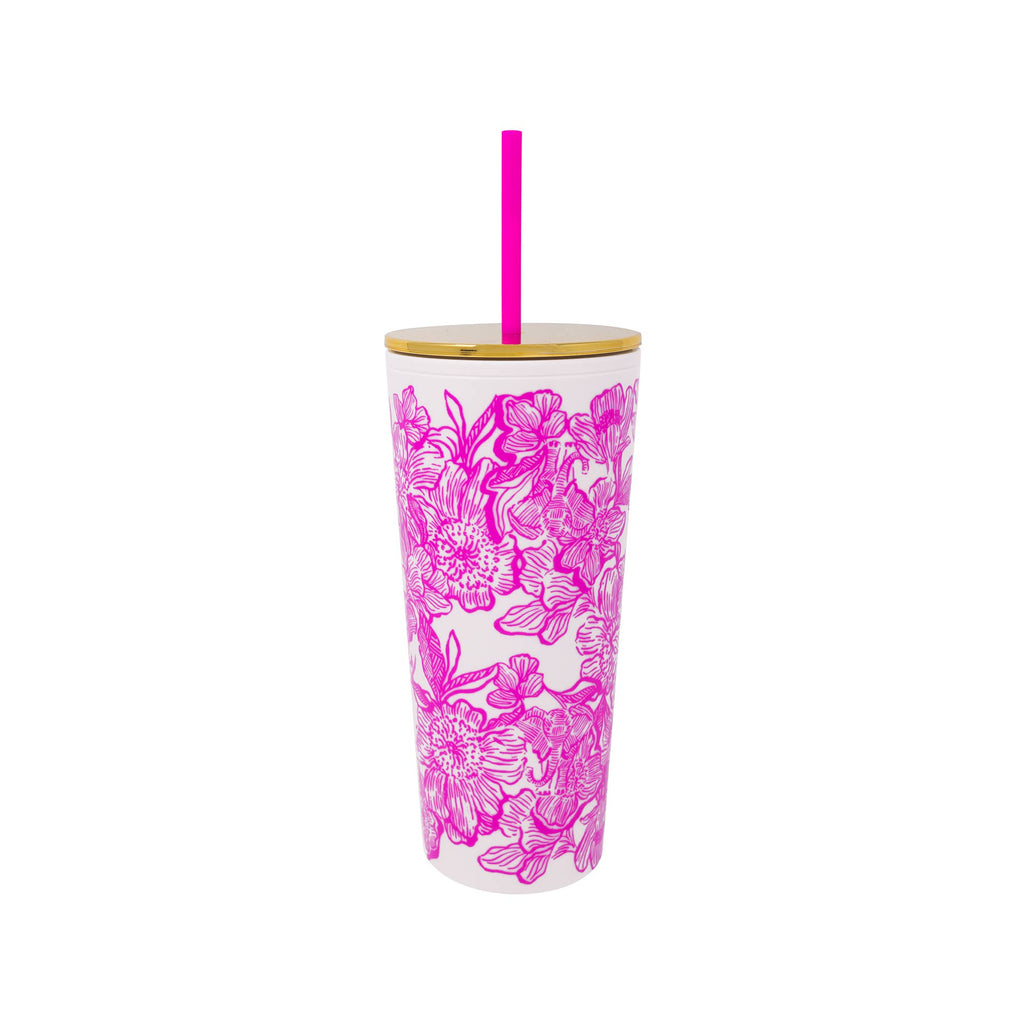 Tumbler with Straw Unforgettable Pink