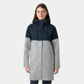 W Moss Block PU Rain Coat 597 Navy