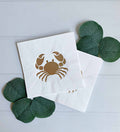 Gold Crab Cocktail Napkins