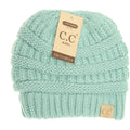 Kids Solid Fuzzy Lined Beanie Mint