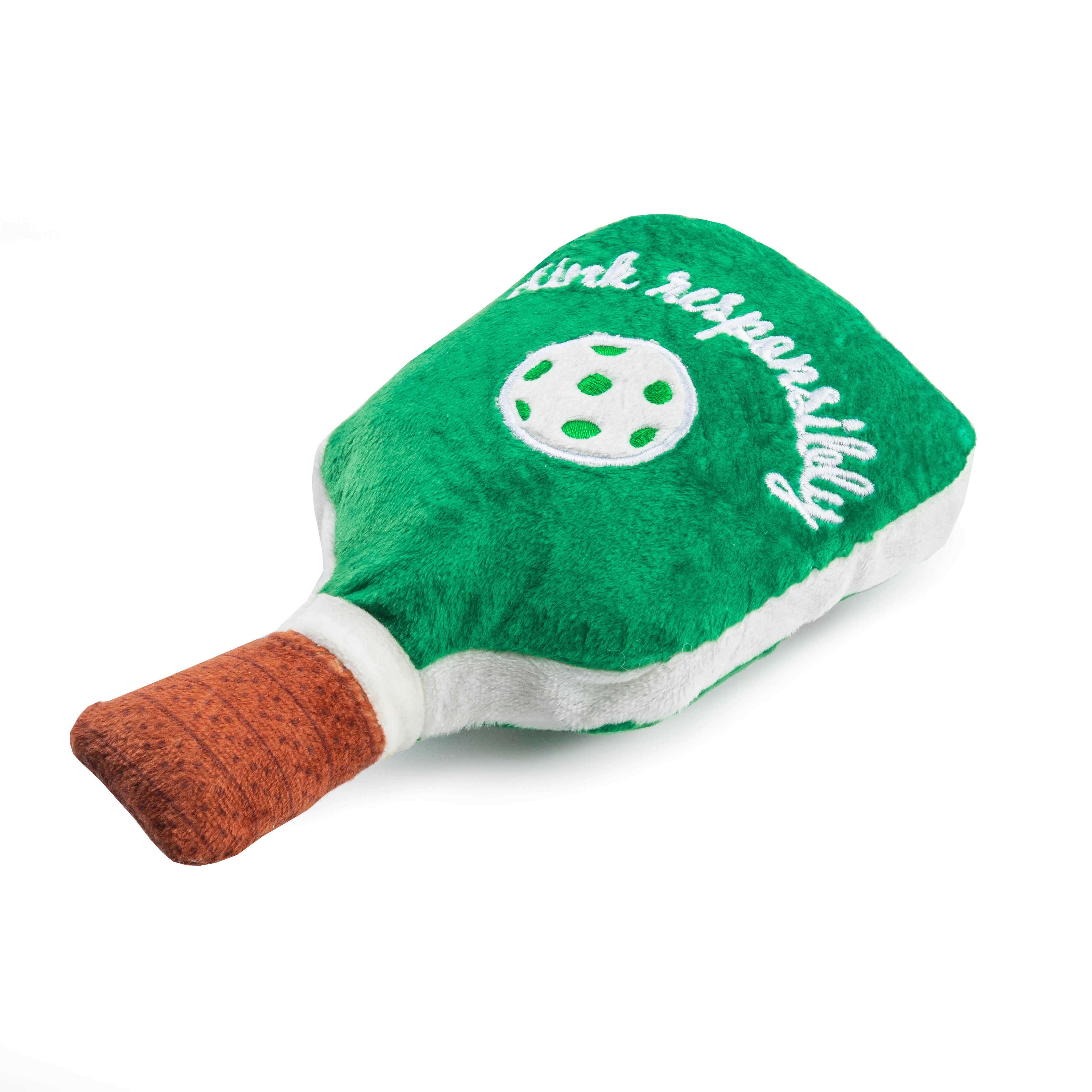 Green Stripe Pickleball Paddle  | Squeaker Dog Toy