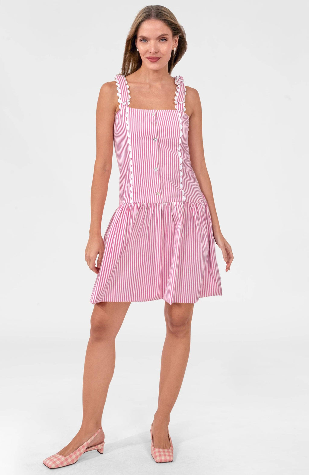 Ric Roc & Roll Dress - Stripe: Pink