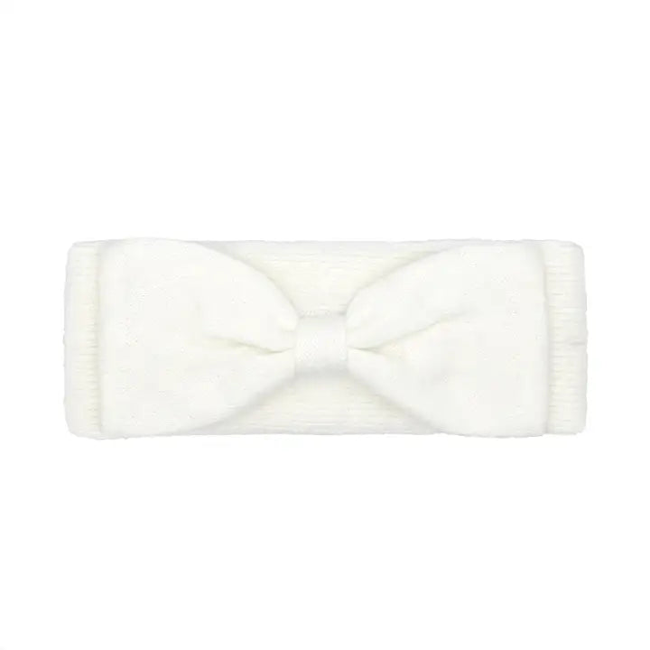 Kids bow headband wrap Ivory