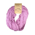 Solid Cable Knit Infinity Scarf   Lavender