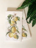 Amalfi Coast Lemon Dinner Napkins | Set of 16  | Guest Towel