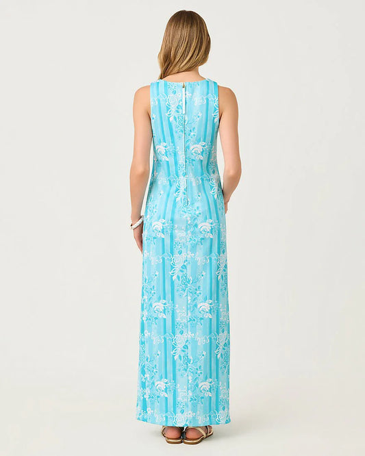 Melodie Maxi Dress Capri Blue Roseys Petals