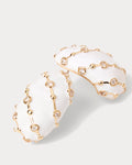Mumbo Jumbo Hoop Earrings Resort White