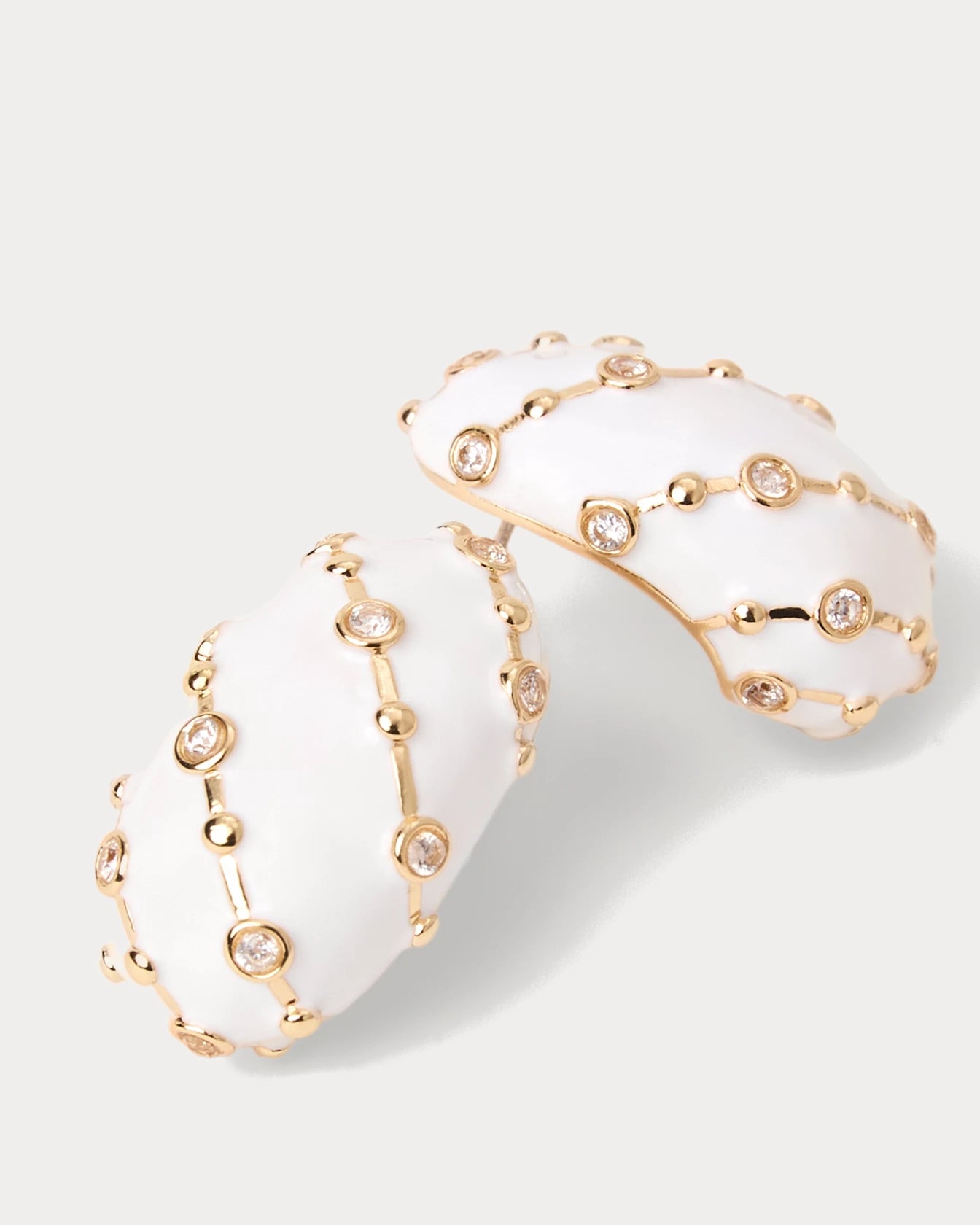 Mumbo Jumbo Hoop Earrings Resort White
