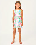 Mini Delores Dress Resort White Viney Liney
