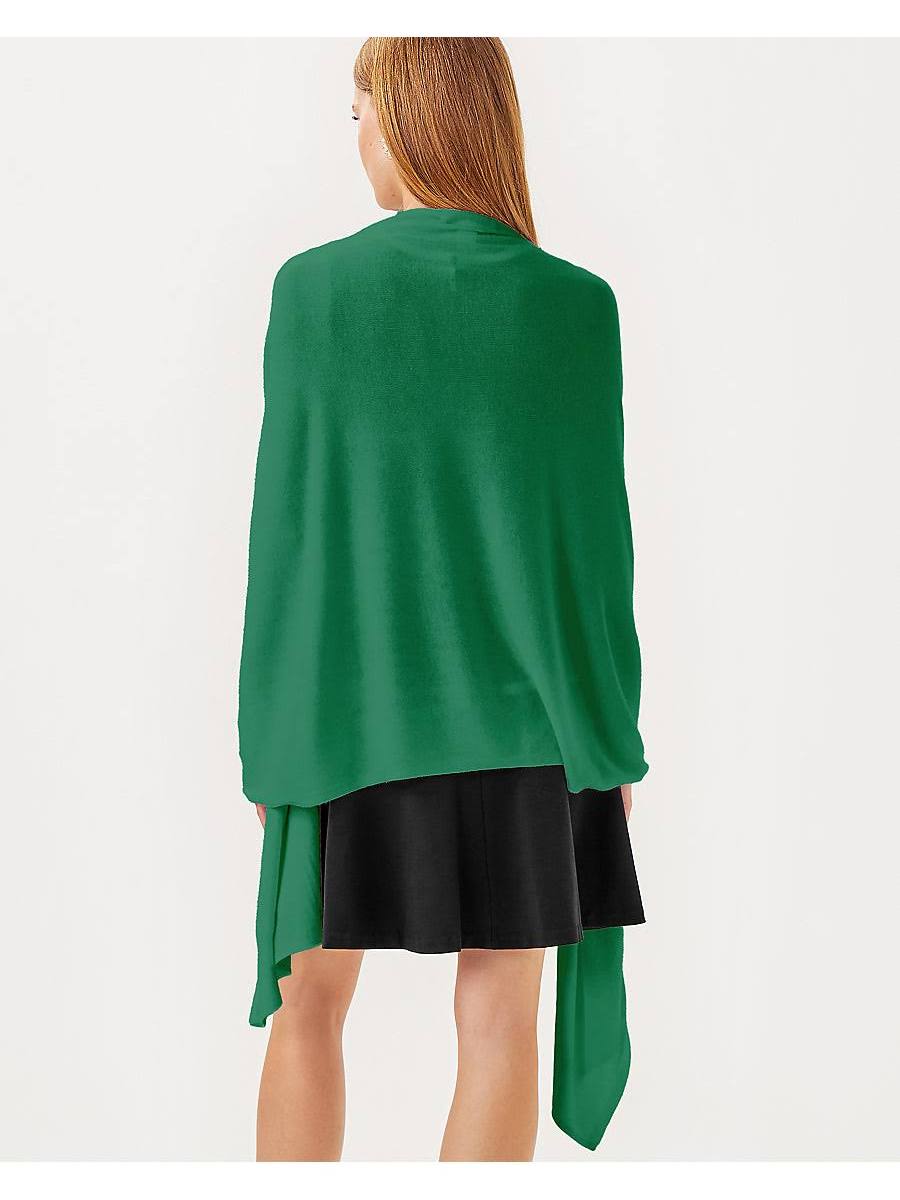 LANELLE CASHMERE WRAP HEATHERED FIDDLE LEAF GREEN