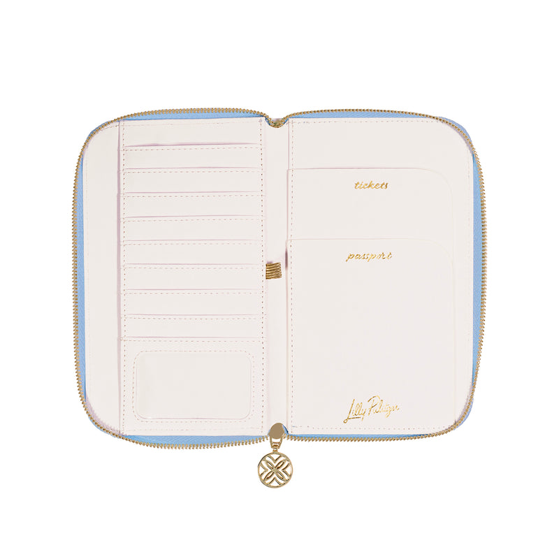 Travel Wallet  Bamboo Logo Trellis