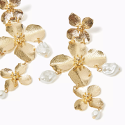 Via Flora Earrings GOLD METALLIC
