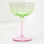 Coupe Glass Set  Jade Lime/Pink Muse Ombre