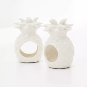 Ceramic Napkin Rings  Resort White