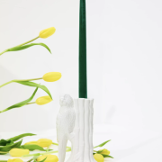 Tapered Candle Holder  Resort White