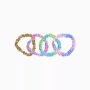 Mini Scrunchie Set of 4  Gold Lame/Ombre
