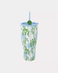 Stainless Steel Tumbler with Straw   Swayin in the Breeze