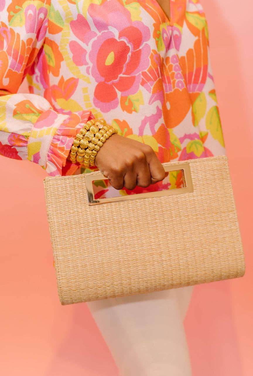 Chloe Clutch - Straw- WS