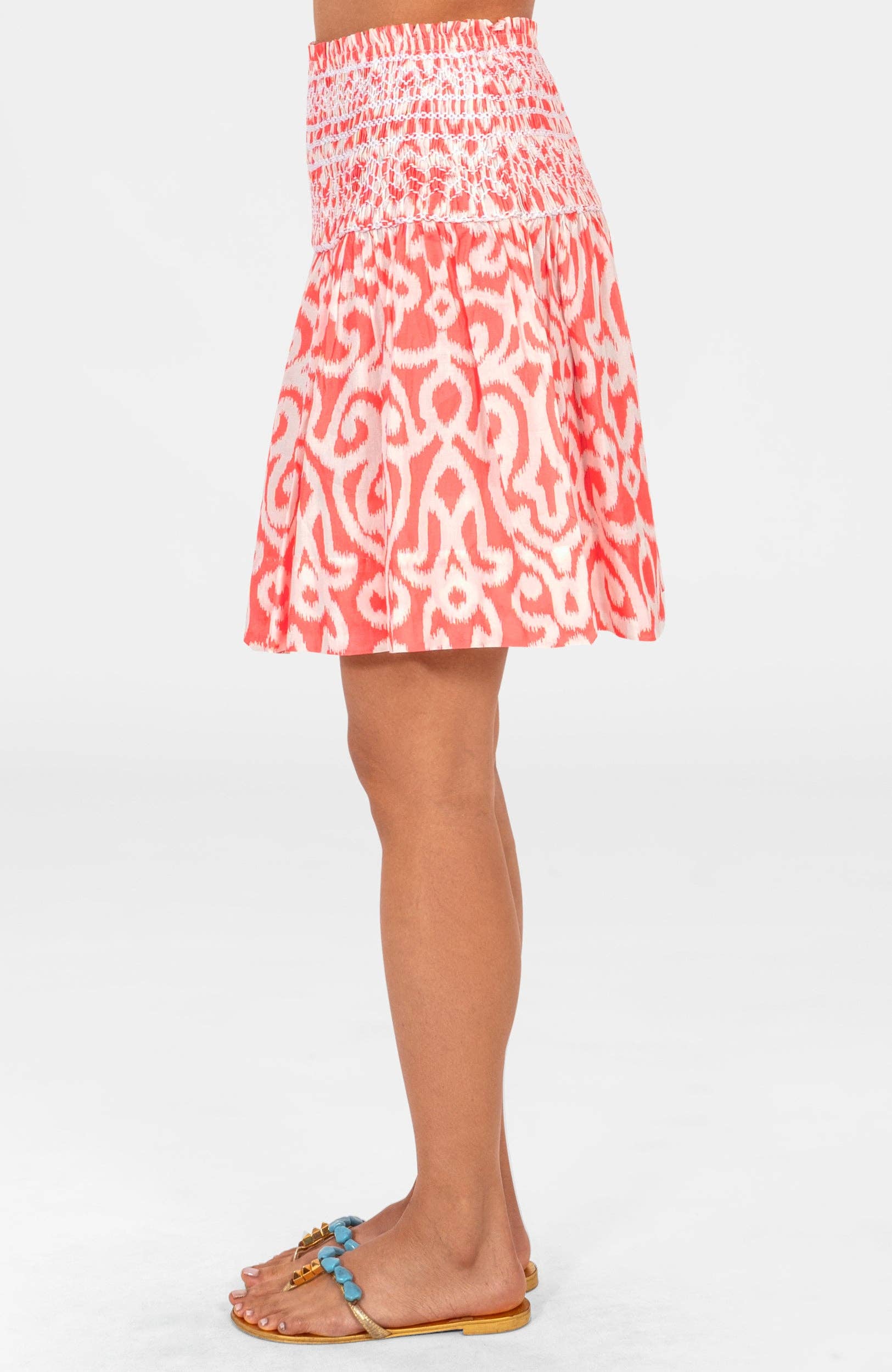 Smocked Skirt - Arabesque: Melon