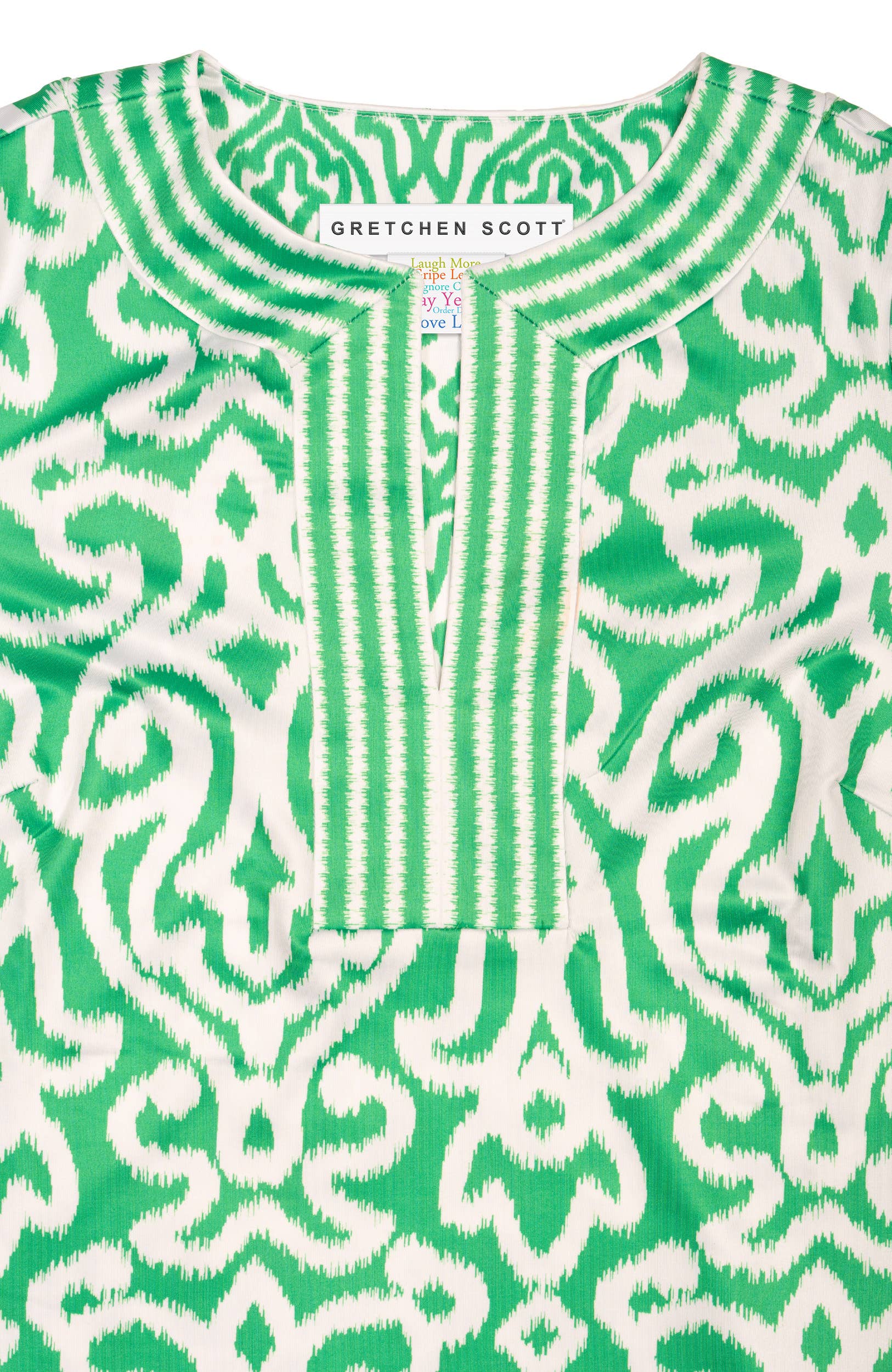 Split Neck Dress- Arabesque: Kelly
