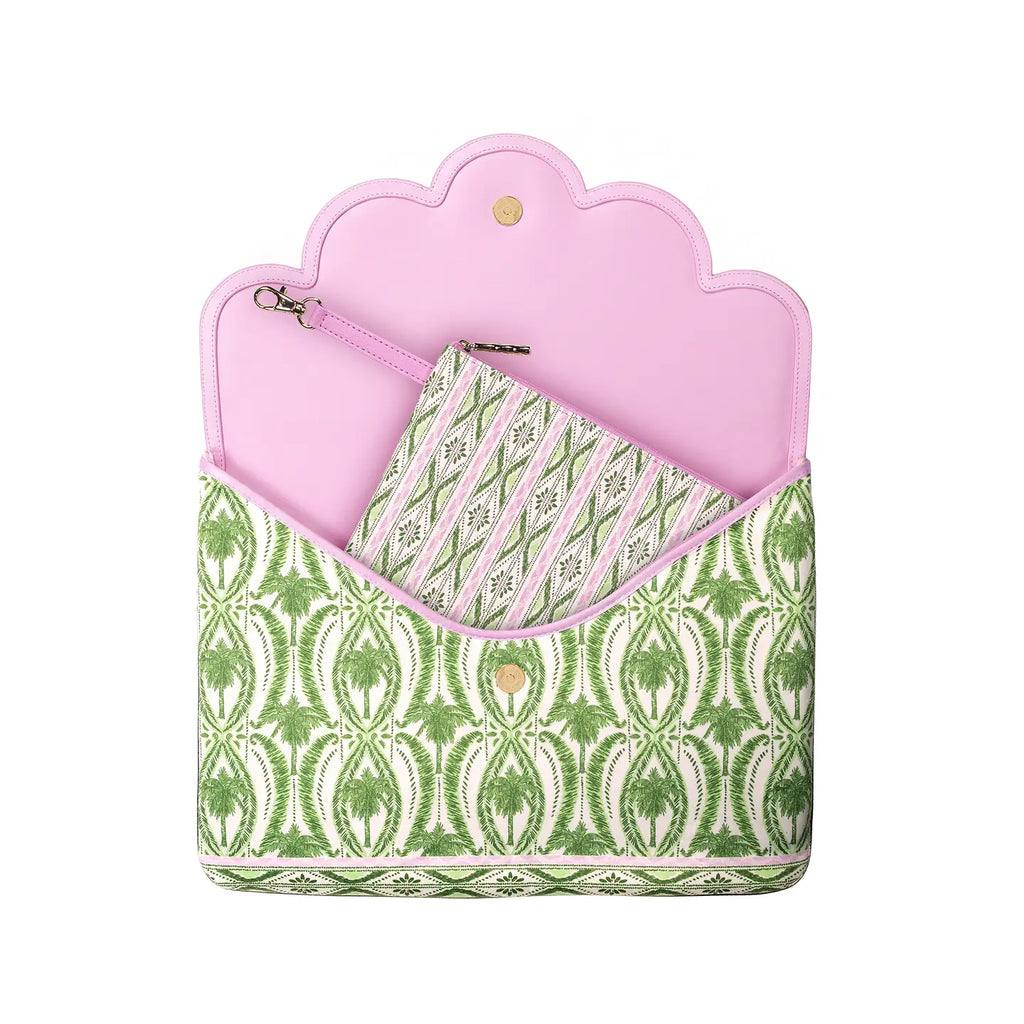 Laptop Sleeve, Textured Palm Stripe