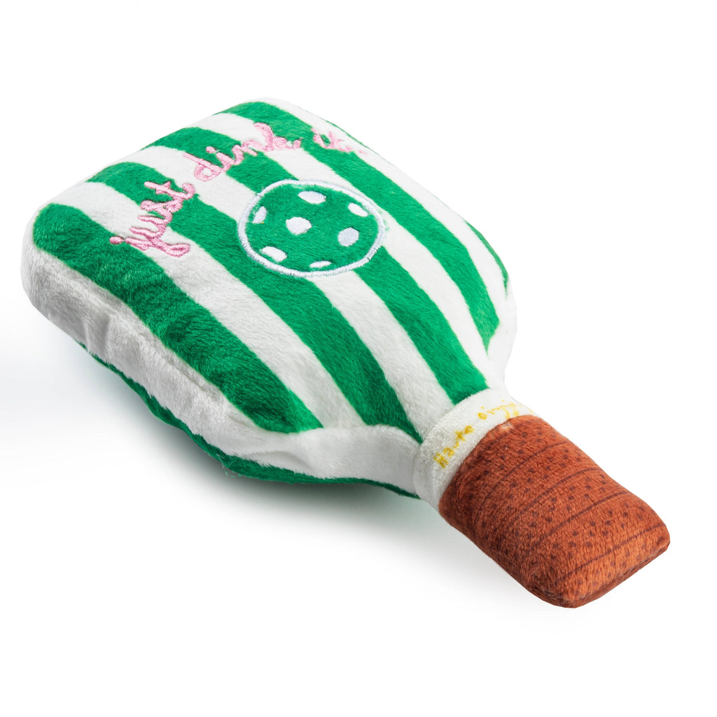 Green Stripe Pickleball Paddle  | Squeaker Dog Toy