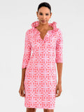 Jersey Ruffneck Dress - Ring Toss: Melon