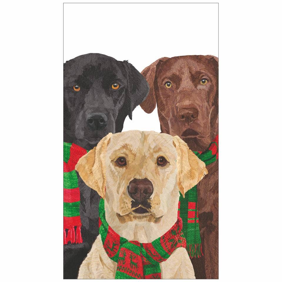 GUEST TOWEL- MERRY LABRADORS