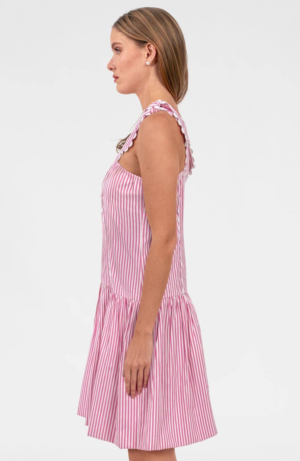 Ric Roc & Roll Dress - Stripe: Pink
