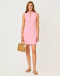 Elsey Shift Conch Shell Pink Leafy Knit Pucker Jacquard