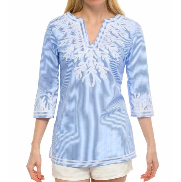Pinstripe Tunic Blue, Gretchen Scott