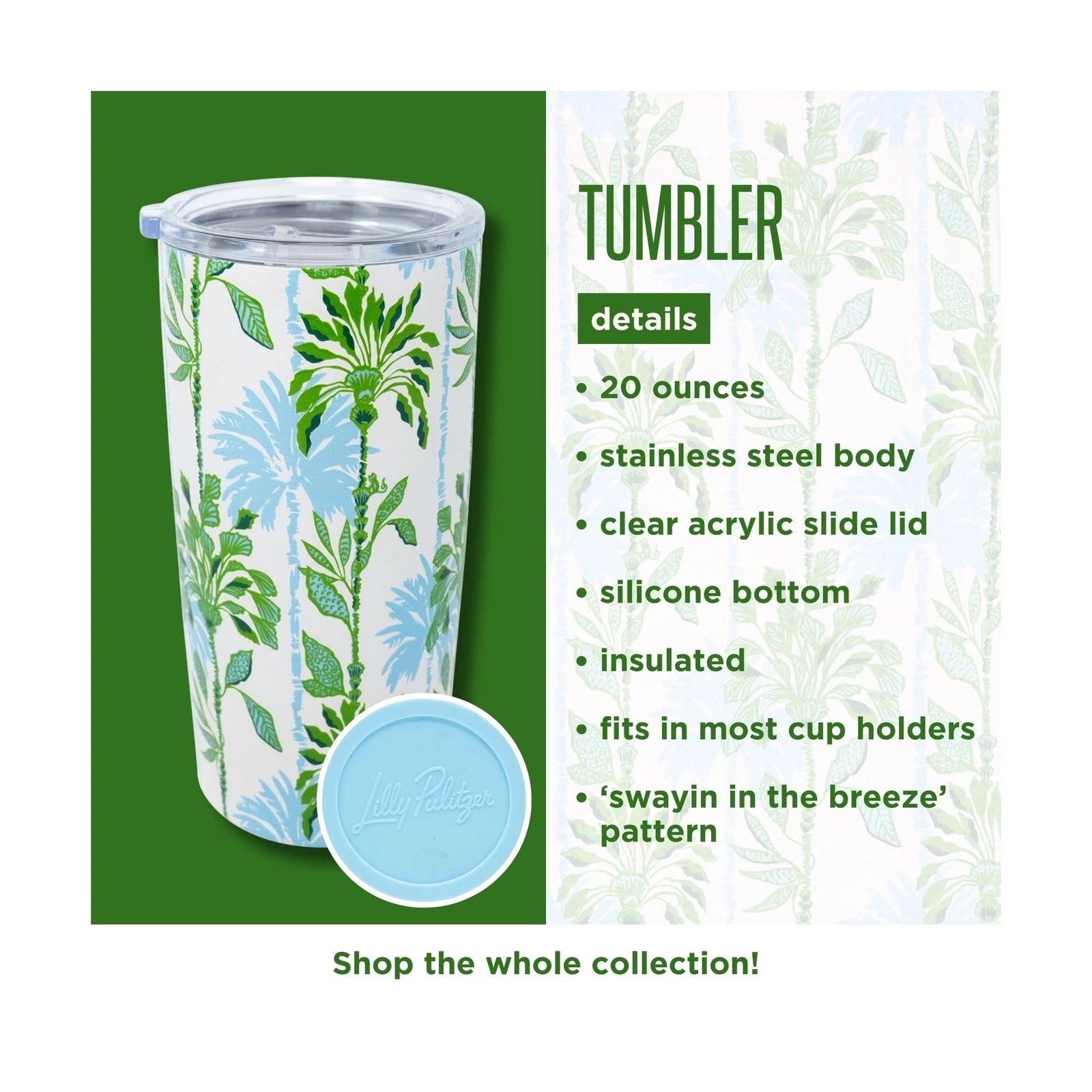 Insulated Stemless Tumbler  Swayin in the Breeze