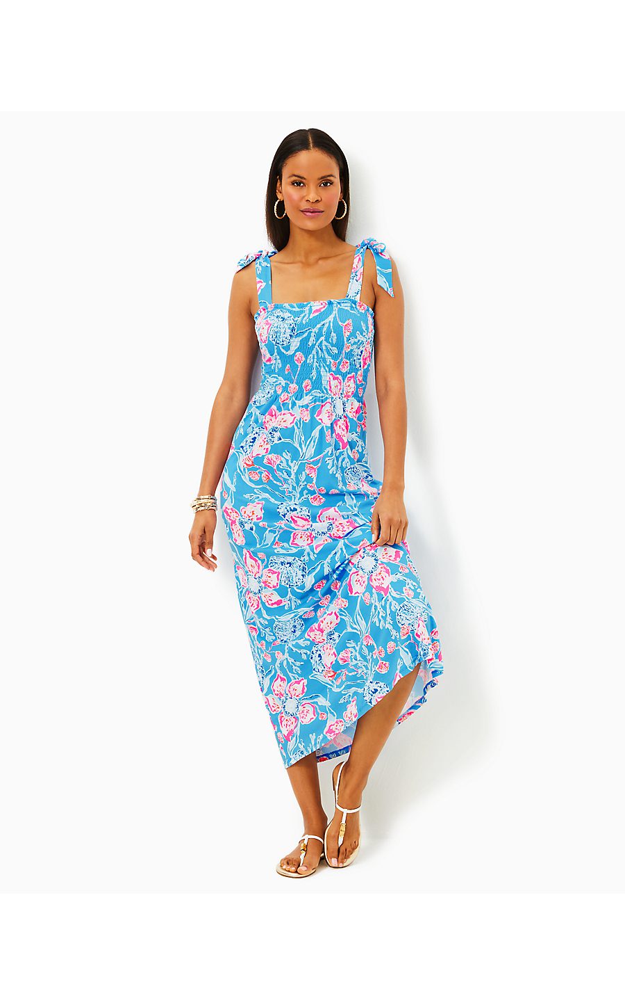 KAILUA SMOCKED MAXI DRESS BAHAMIAN RHAPSODY Lilly Pulitzer Store Life s a Beach